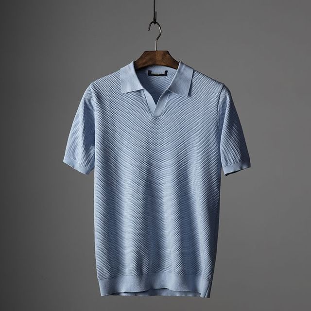 Luke Adams Knitted Polo Shirt