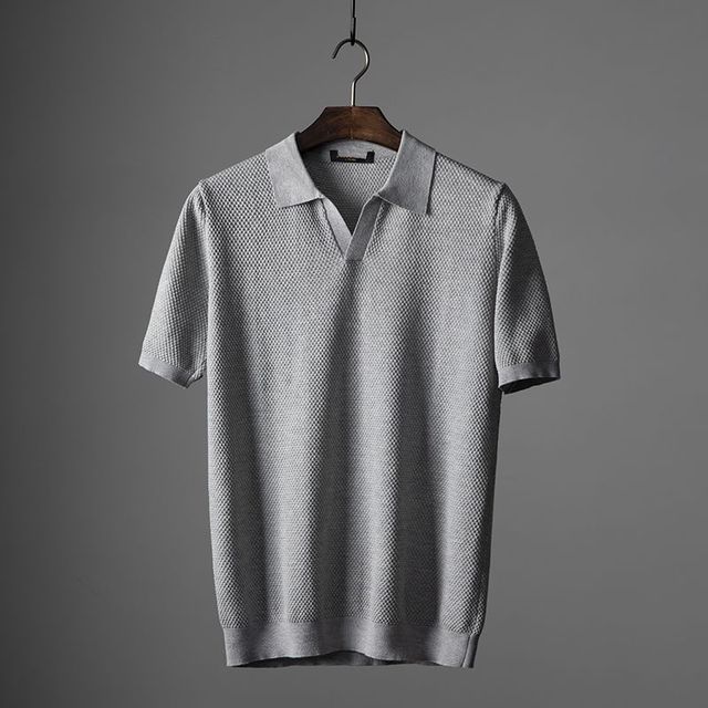 Luke Adams Knitted Polo Shirt